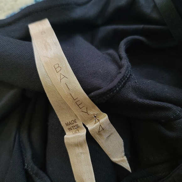 Bailey 44 Dress Black Small Y2K Tank Ruffle Stretch Mini Short LBD Party VTG - Picture 2 of 9